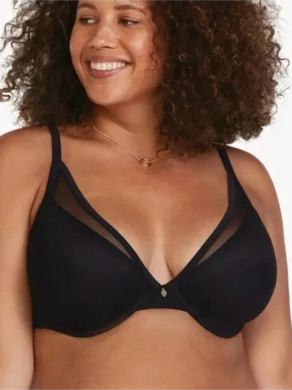 ThirdLove bra Black Mesh 24/7
Classic uplift bra Plunge contour push up 34F ddd